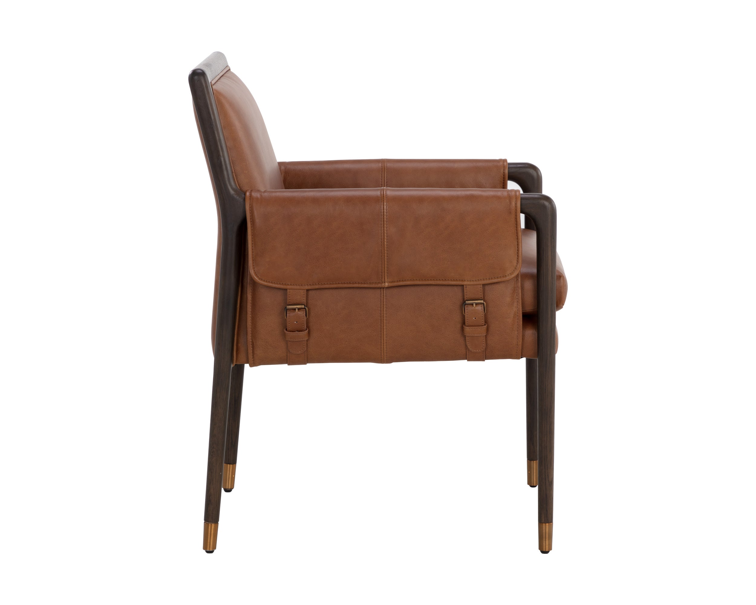 Mauti Dining Armchair - Brown  Shalimar Tobacco Leather