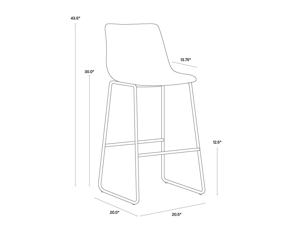 Cal Barstool - Antique Grey