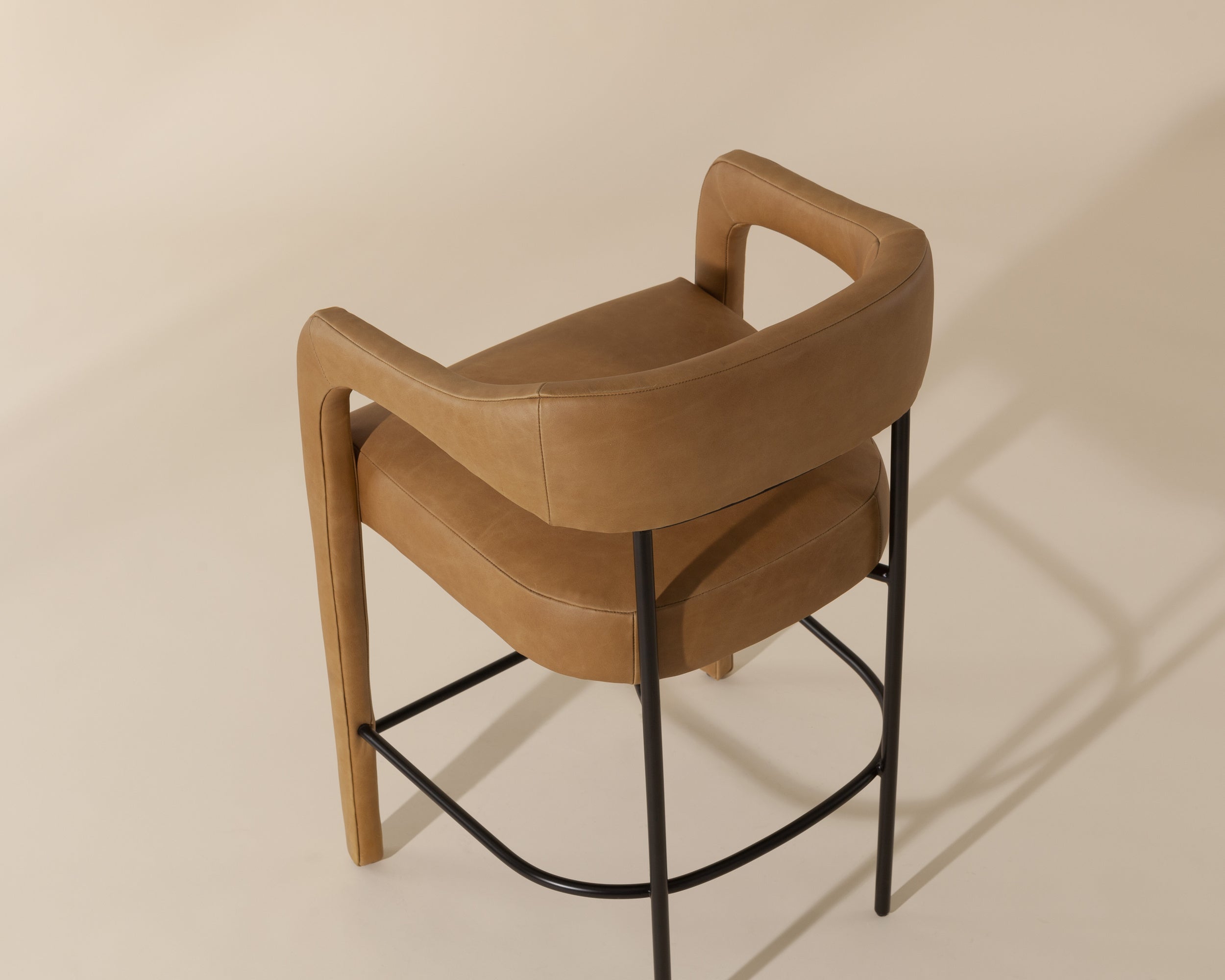 Mavia Counter Stool - Ludlow Sesame Leather
