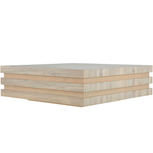 Gabby - Bourne Wood Square Pedestal Coffee Table - SCH-175431