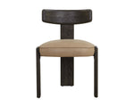 Horton Dining Chair - Dark Brown  Sahara Sand Leather