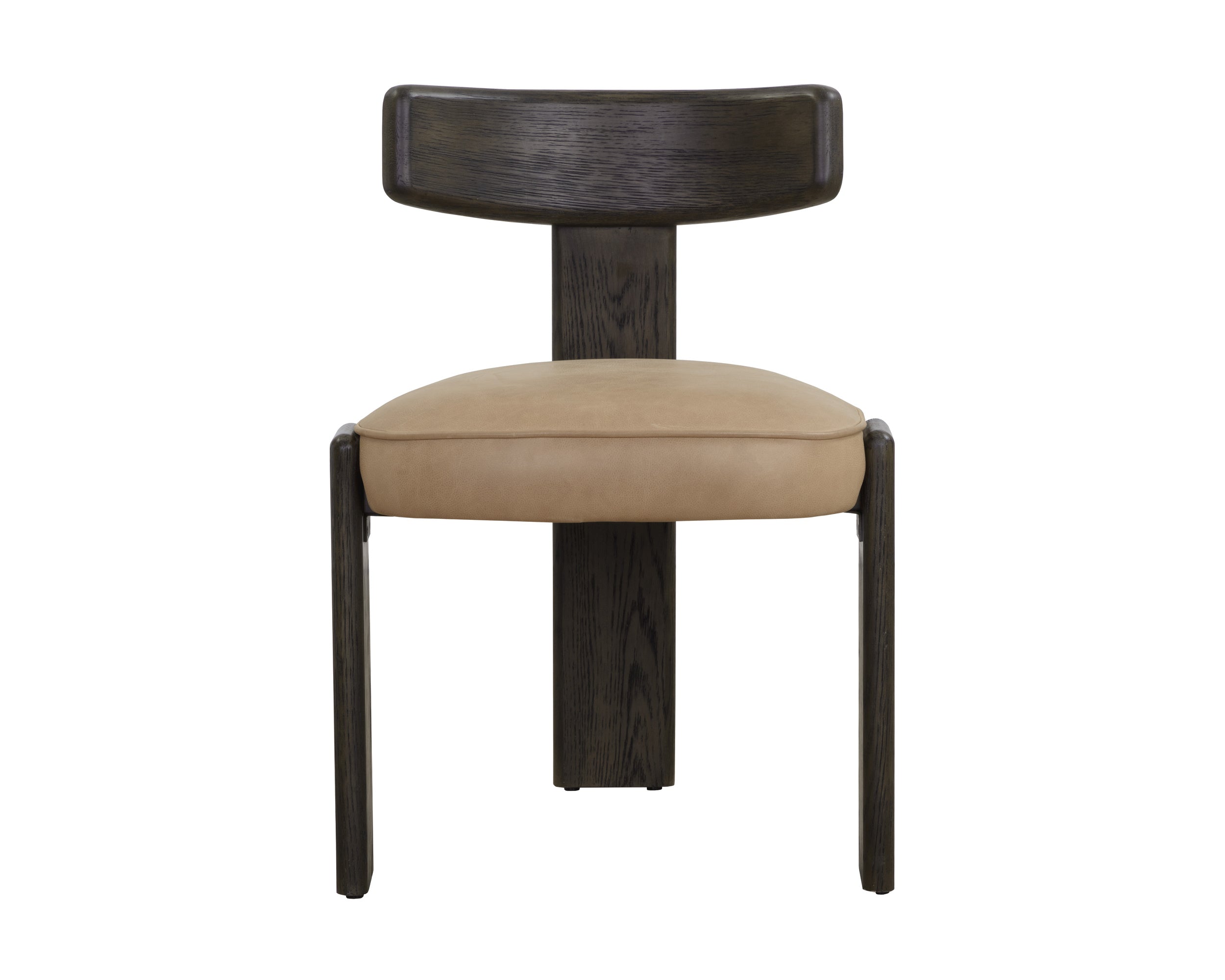 Horton Dining Chair - Dark Brown  Sahara Sand Leather