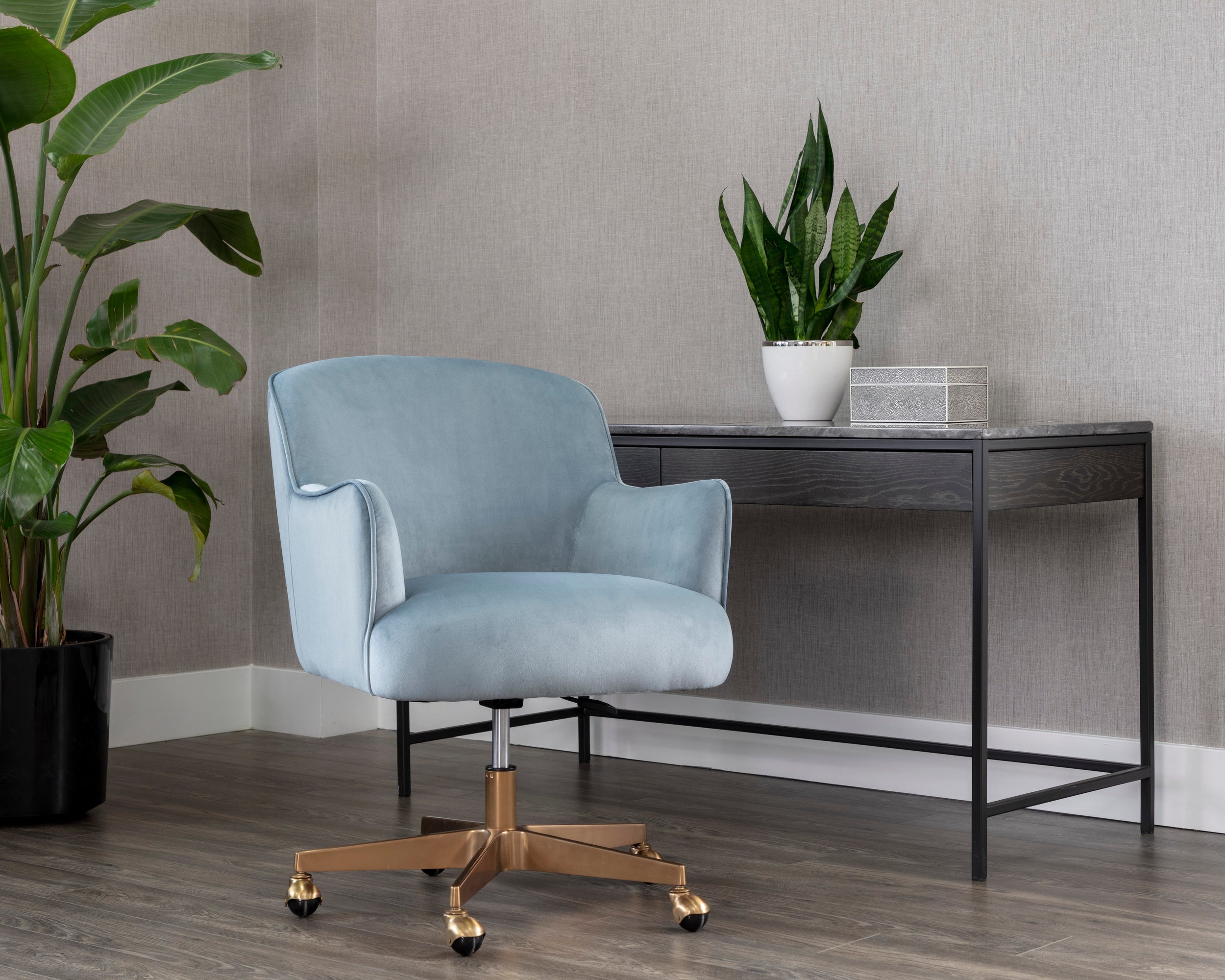 Karina Office Chair - Cornflower Blue Sky