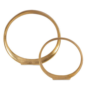 Uttermost Jimena Gold Ring Sculptures Set/2