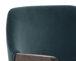 Milton Dining Armchair - Smoke Acacia  Meg Dusty Teal