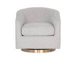 Hazel Swivel Lounge Chair - Gold  Belfast Heather Grey