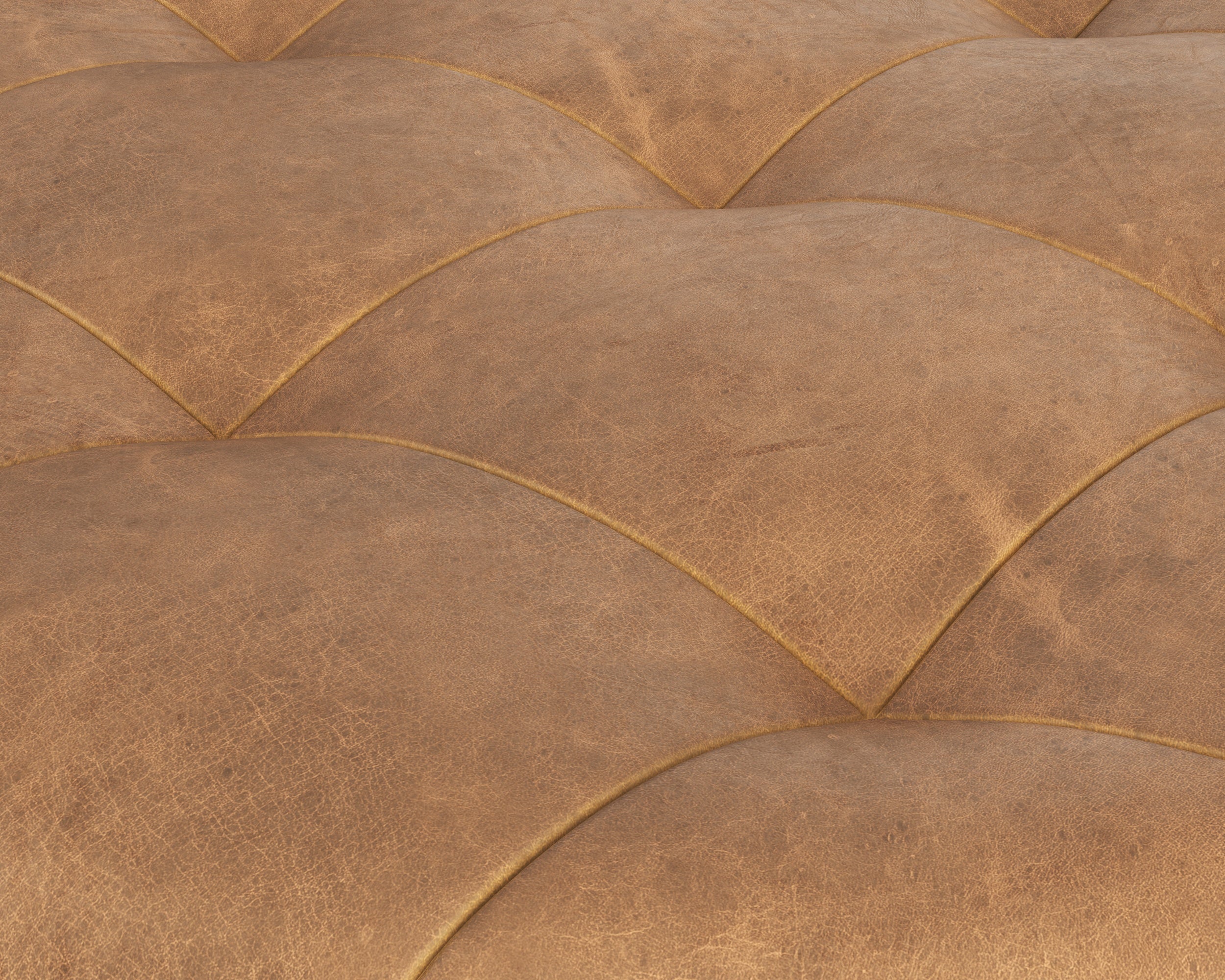 Nilda Ottoman - Camel Leather