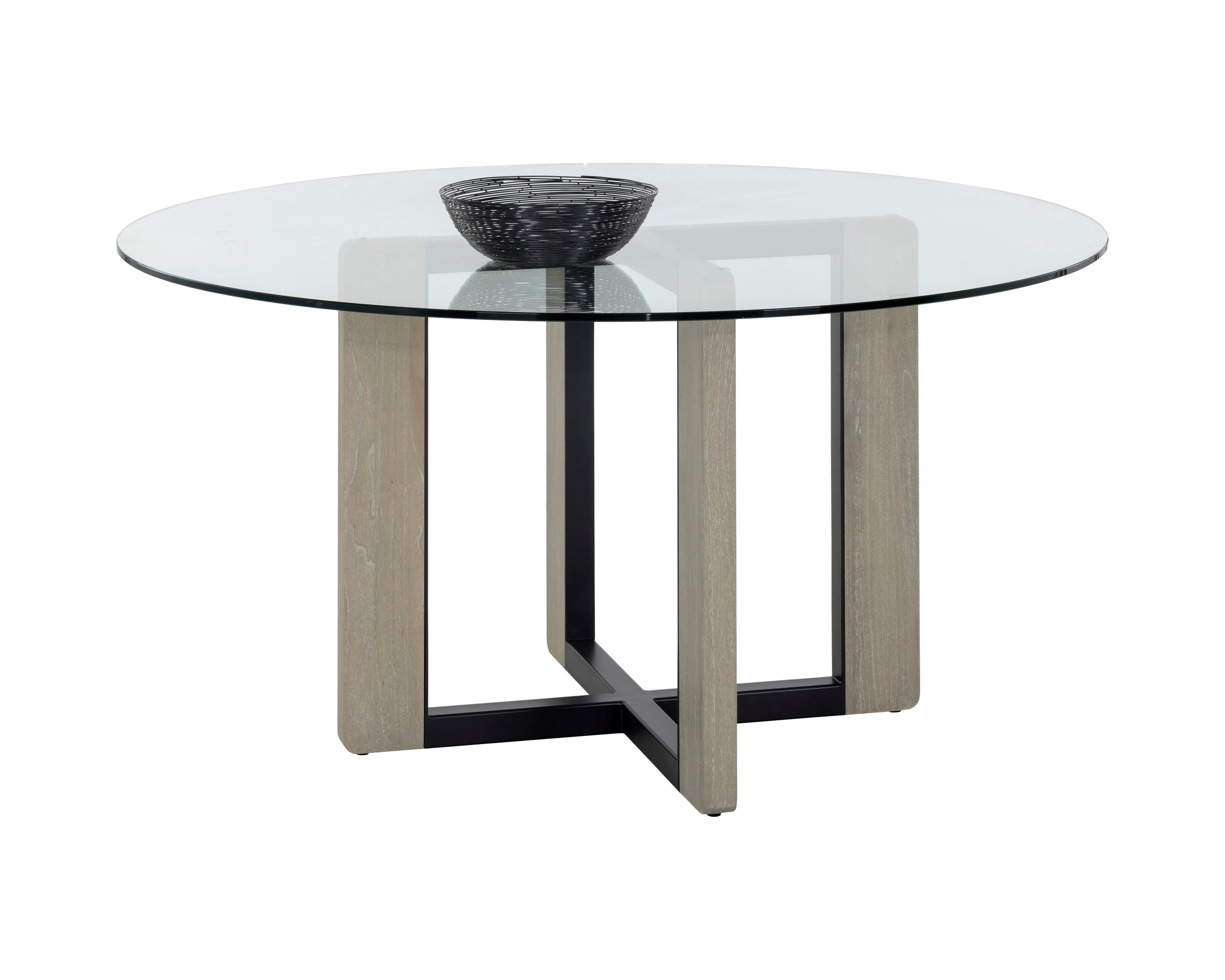 Rejane Dining Table Base - Black  Taupe