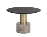 Monaco Coffee Table - Gold  Grey Marble / Charcoal Grey