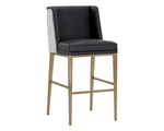 Joplin Barstool - Milliken Charcoal / Vera White Pepper