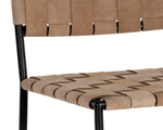 Omari Counter Stool - Suede Light Tan Leather