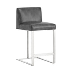 Dean Counter Stool - Stainless Steel  Cantina Magnetite