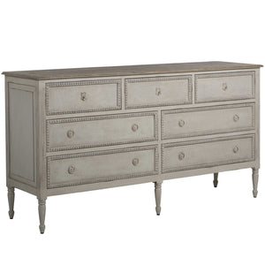 Gabby - Caroline Mindi Mahogany Wood Dresser - 7 Drawers, Classic Antique White - SCH-160105