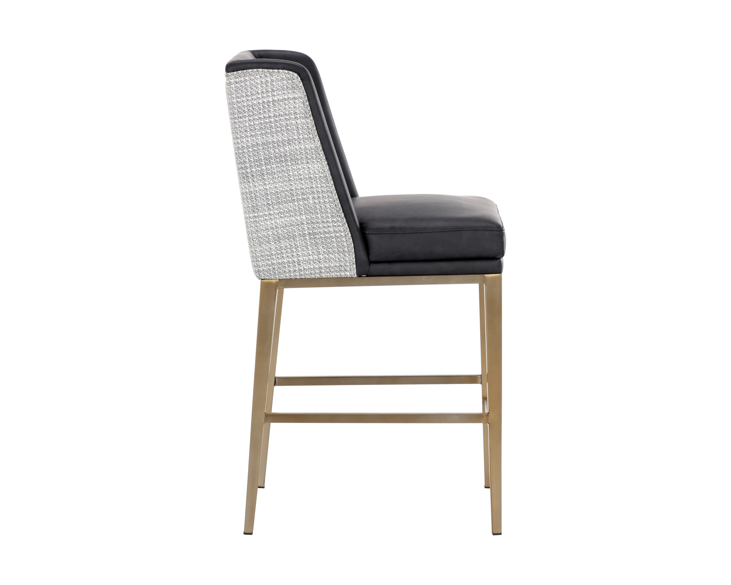 Joplin Counter Stool - Milliken Charcoal / Vera White Pepper