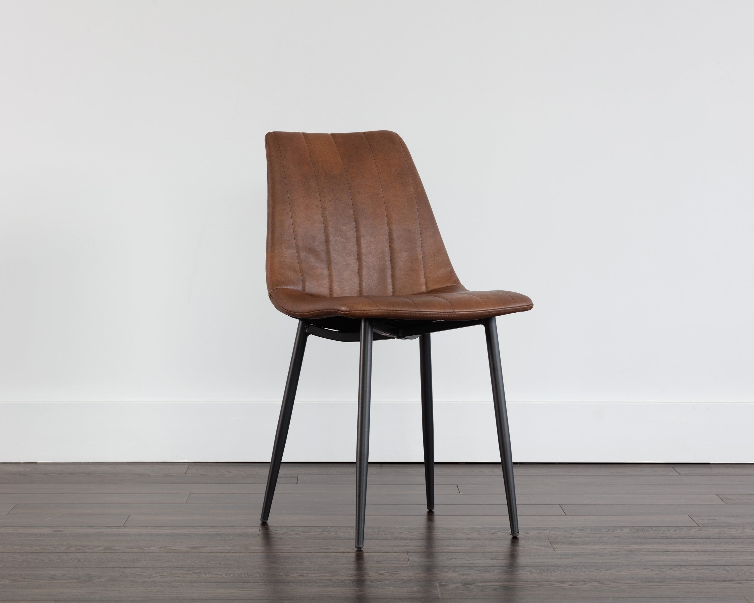 Drew Dining Chair - Black  Bravo Cognac