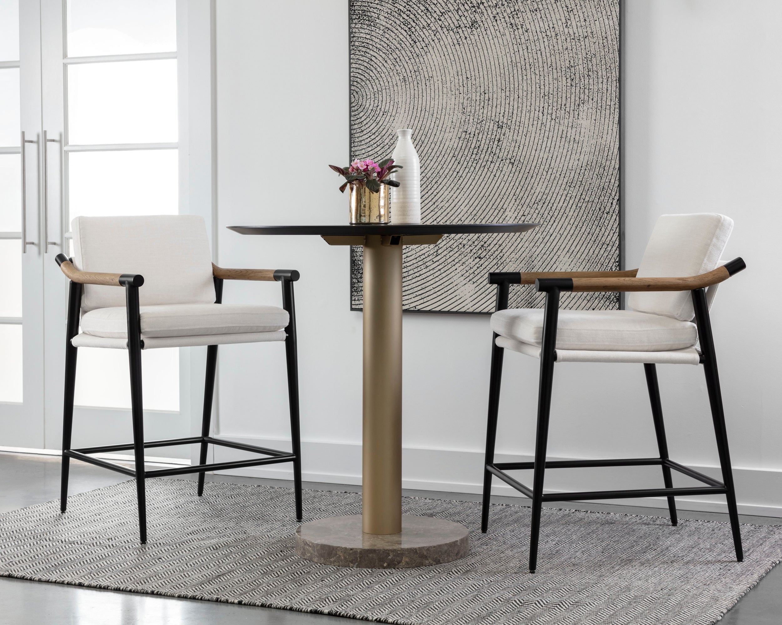 Meadow Counter Stool - Heather Ivory Tweed