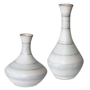 Uttermost Potter Fluted Striped Vases, S/2