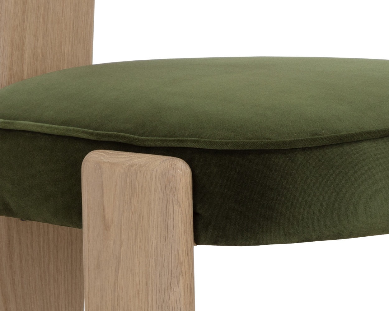Horton Dining Chair - Rustic Oak  Forest Green