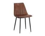 Drew Dining Chair - Black  Bravo Cognac