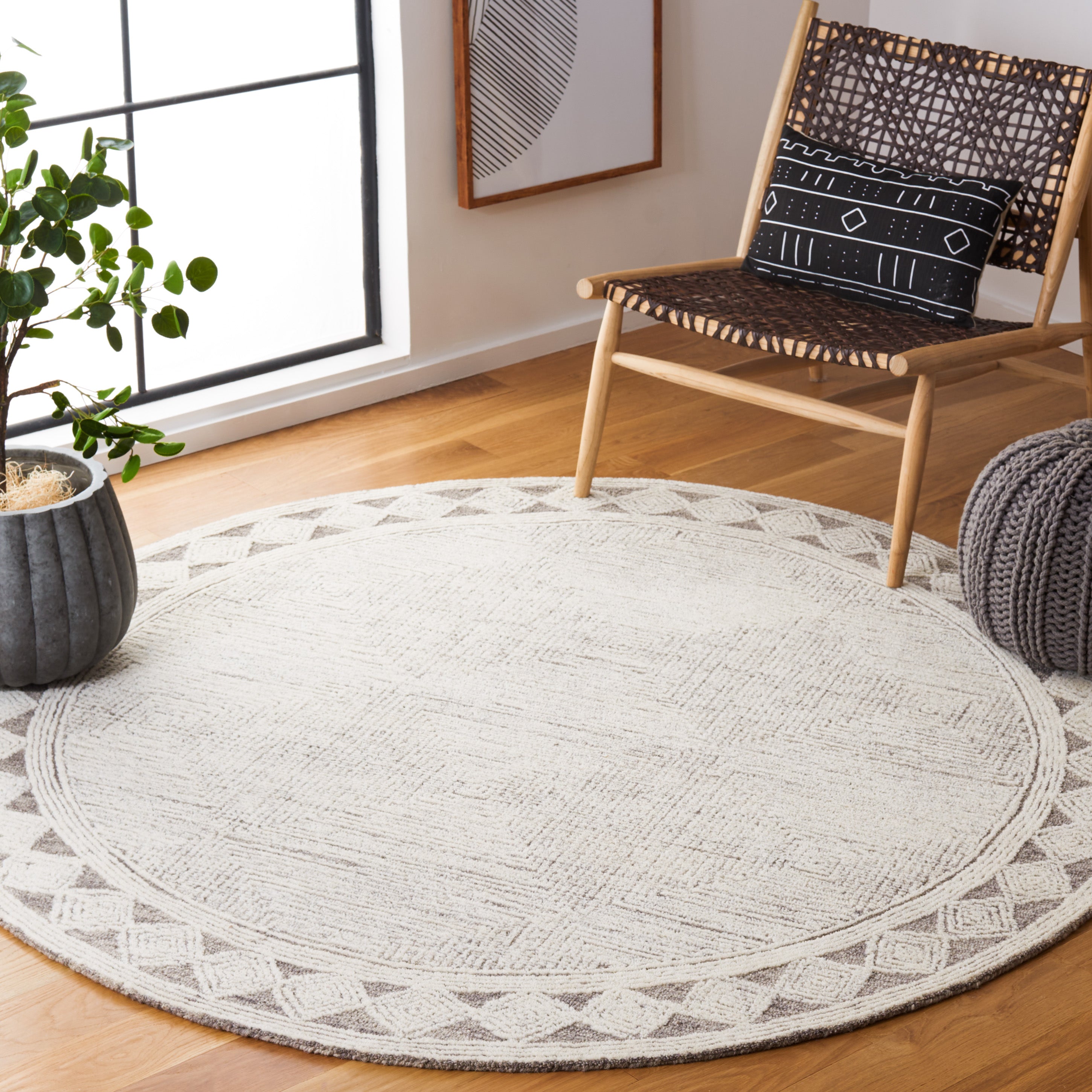 Safavieh Abstract 349 Rug, ABT349 - Ivory / Grey