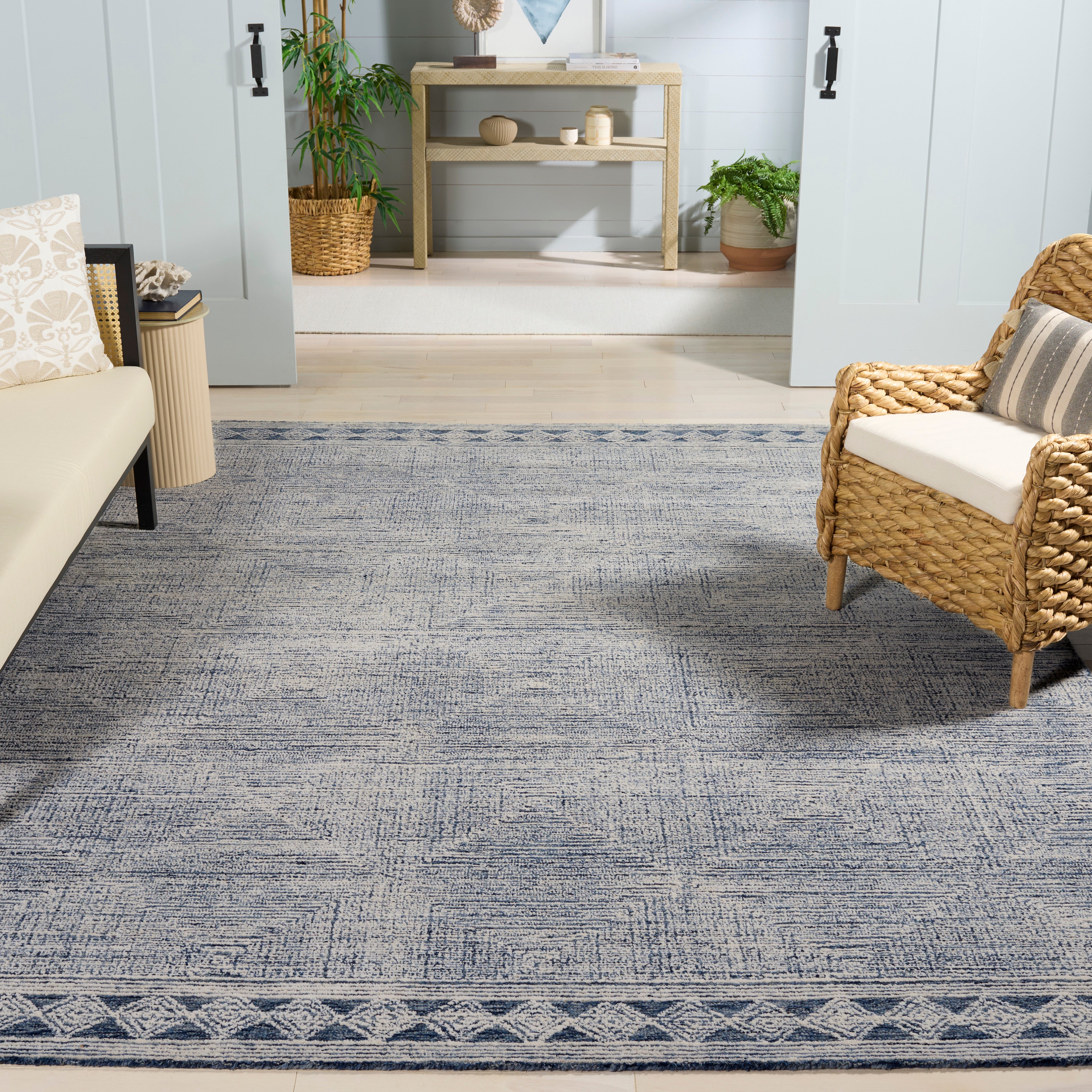 Safavieh Abstract 349 Rug, ABT349 - Ivory / Navy