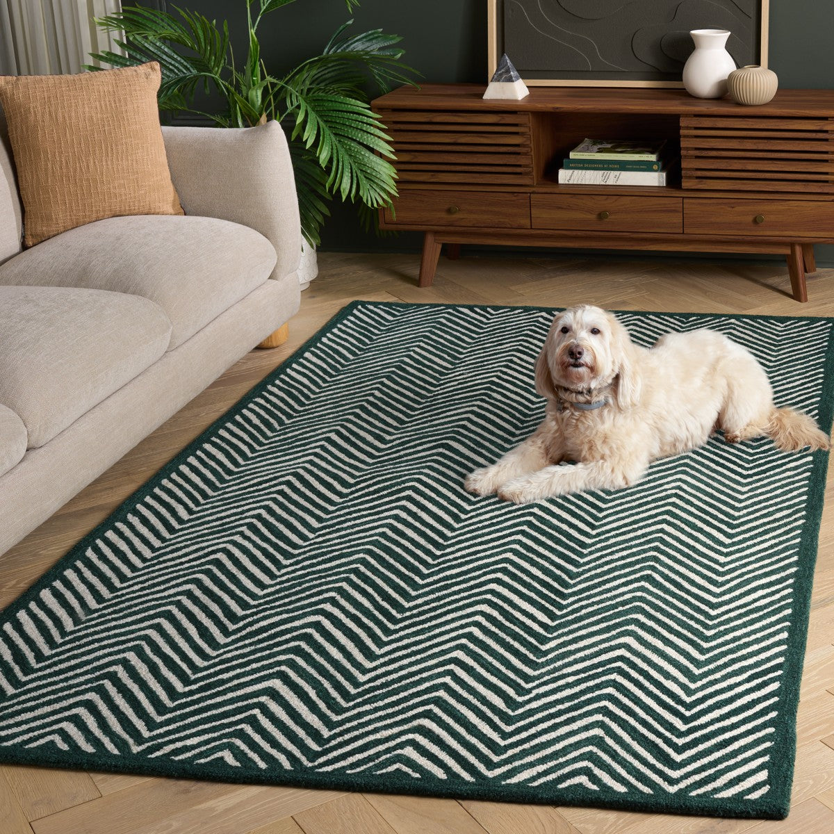 GREEN / IVORY