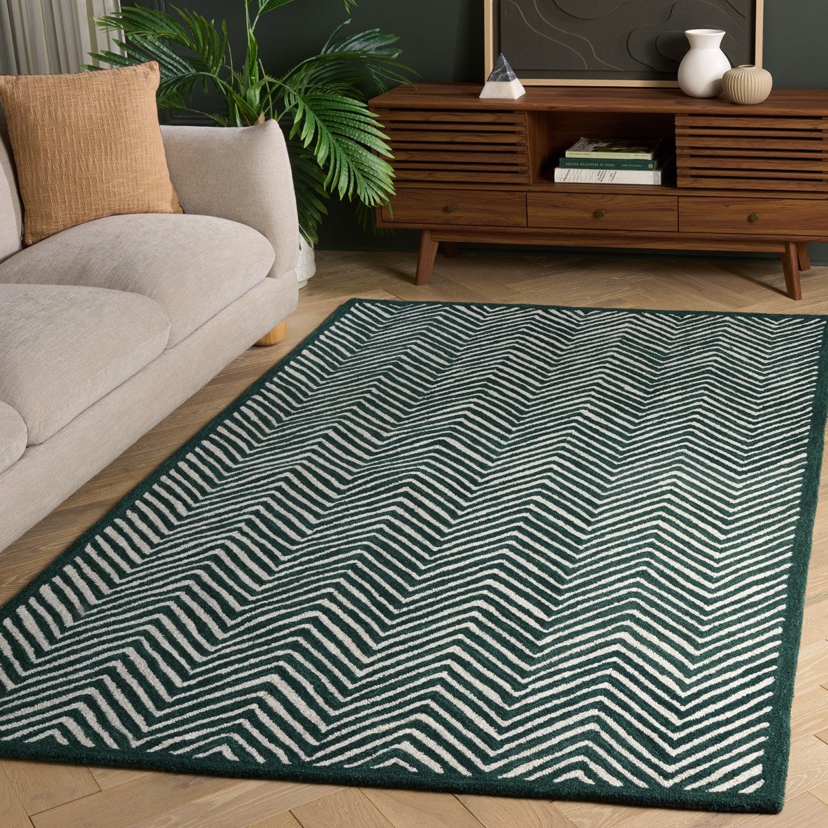 GREEN / IVORY