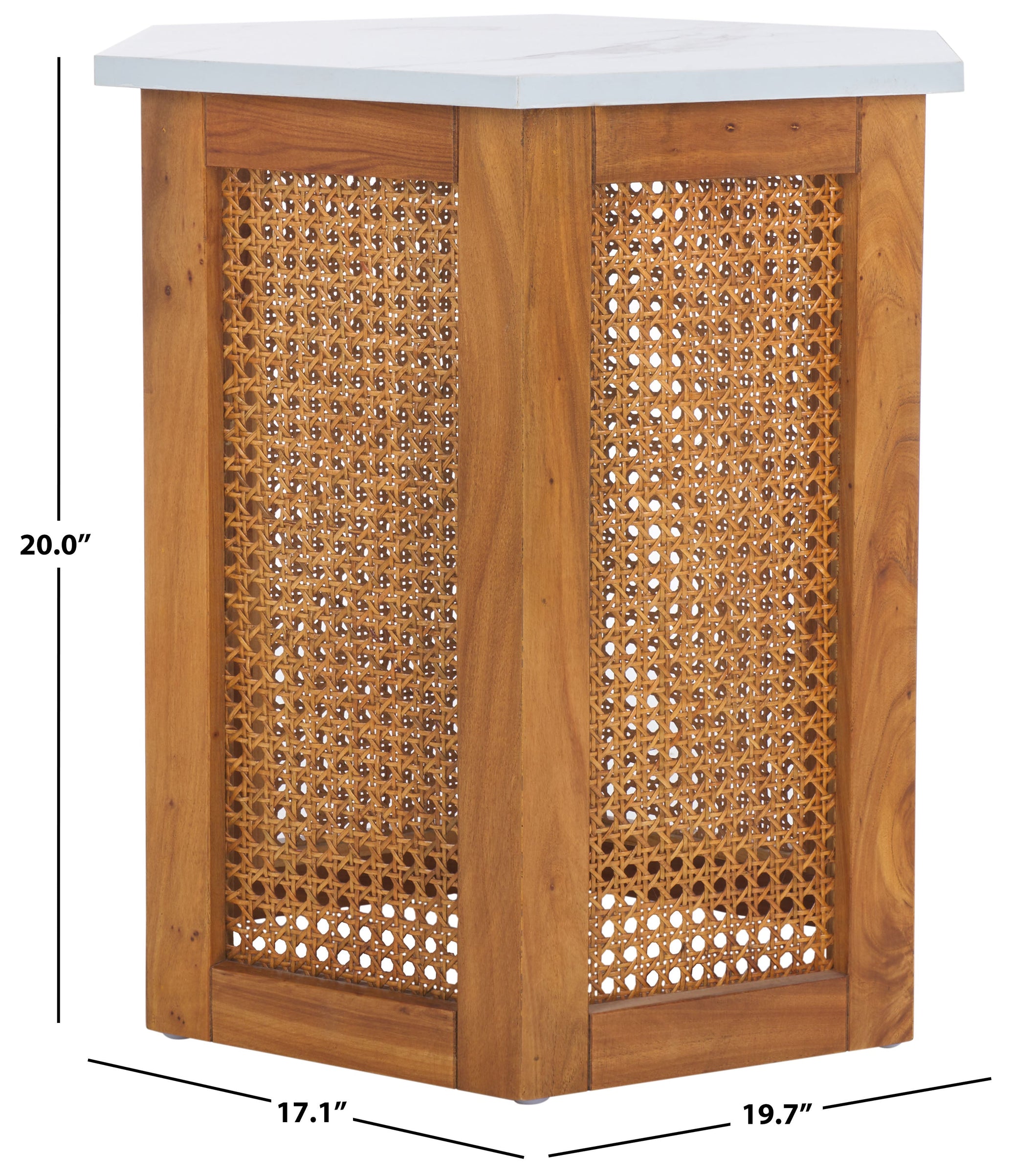 White Faux Marble / Natural - White Faux Marble / Natural