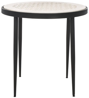 Safavieh Elly Marble Cnc Side Table, ACC3712