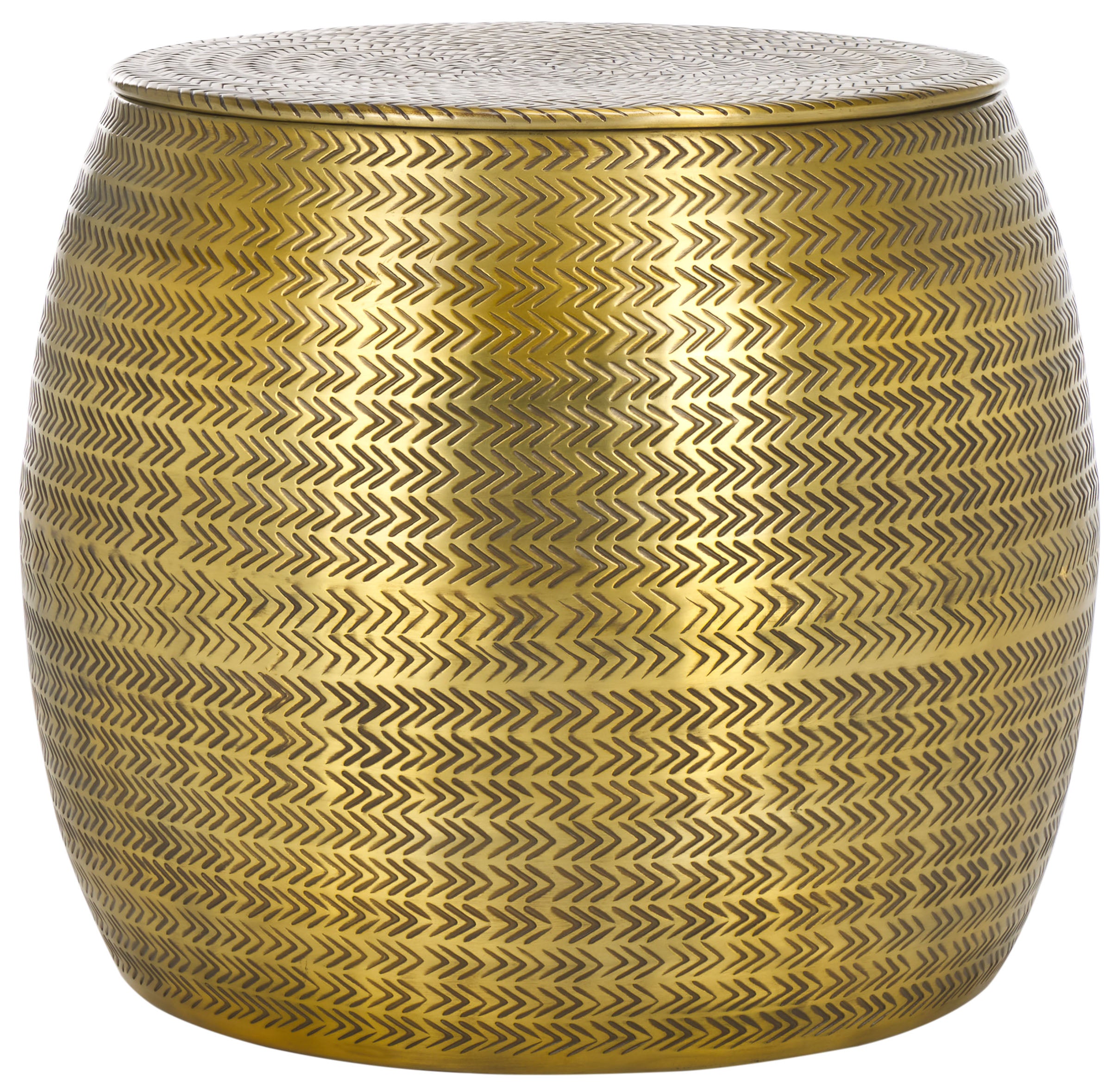 Safavieh Apoline Side Table With Storage, ACC5500 - Antique Brass