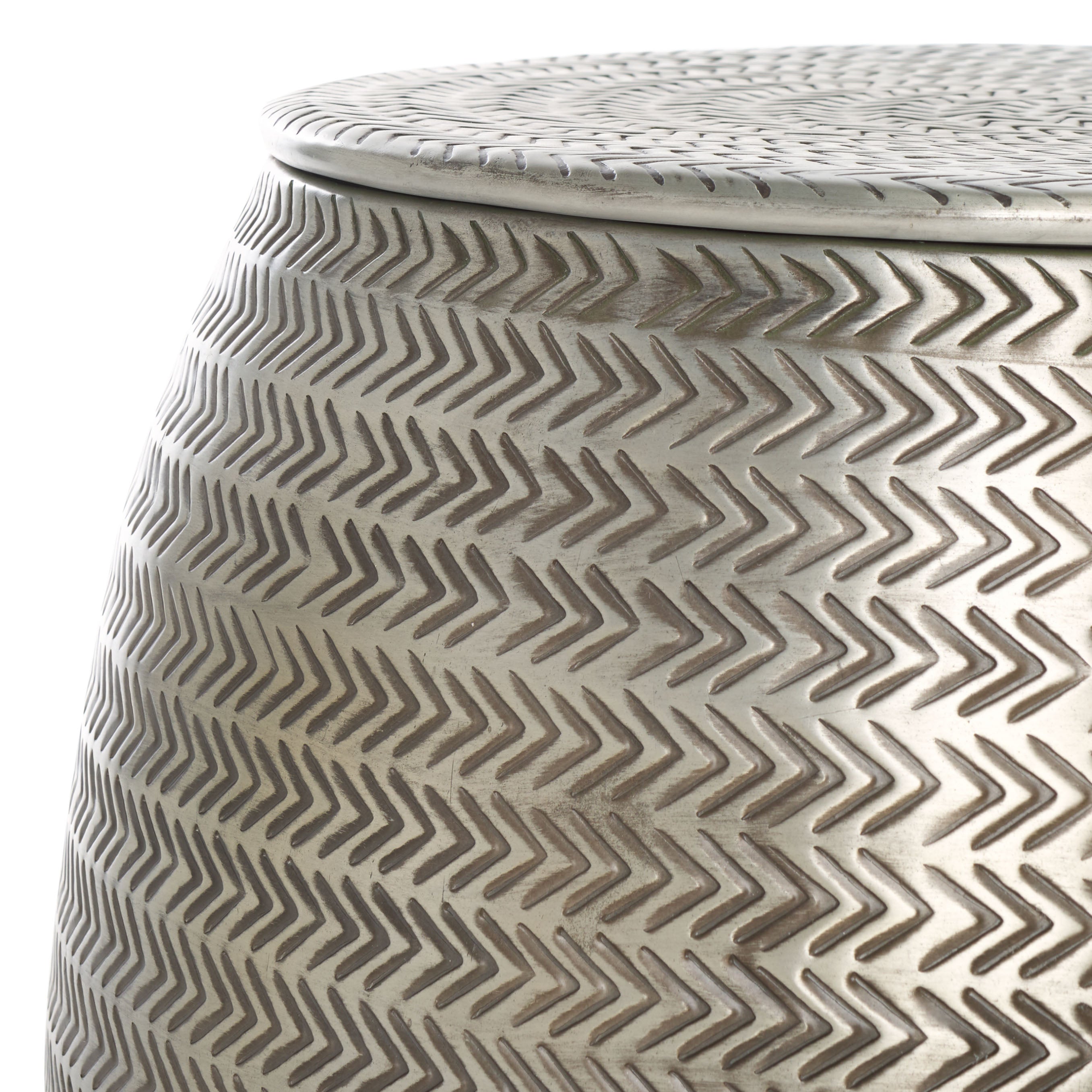 Safavieh Apoline Side Table With Storage, ACC5500 - Antique Silver