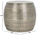 Safavieh Apoline Side Table With Storage, ACC5500 - Antique Silver