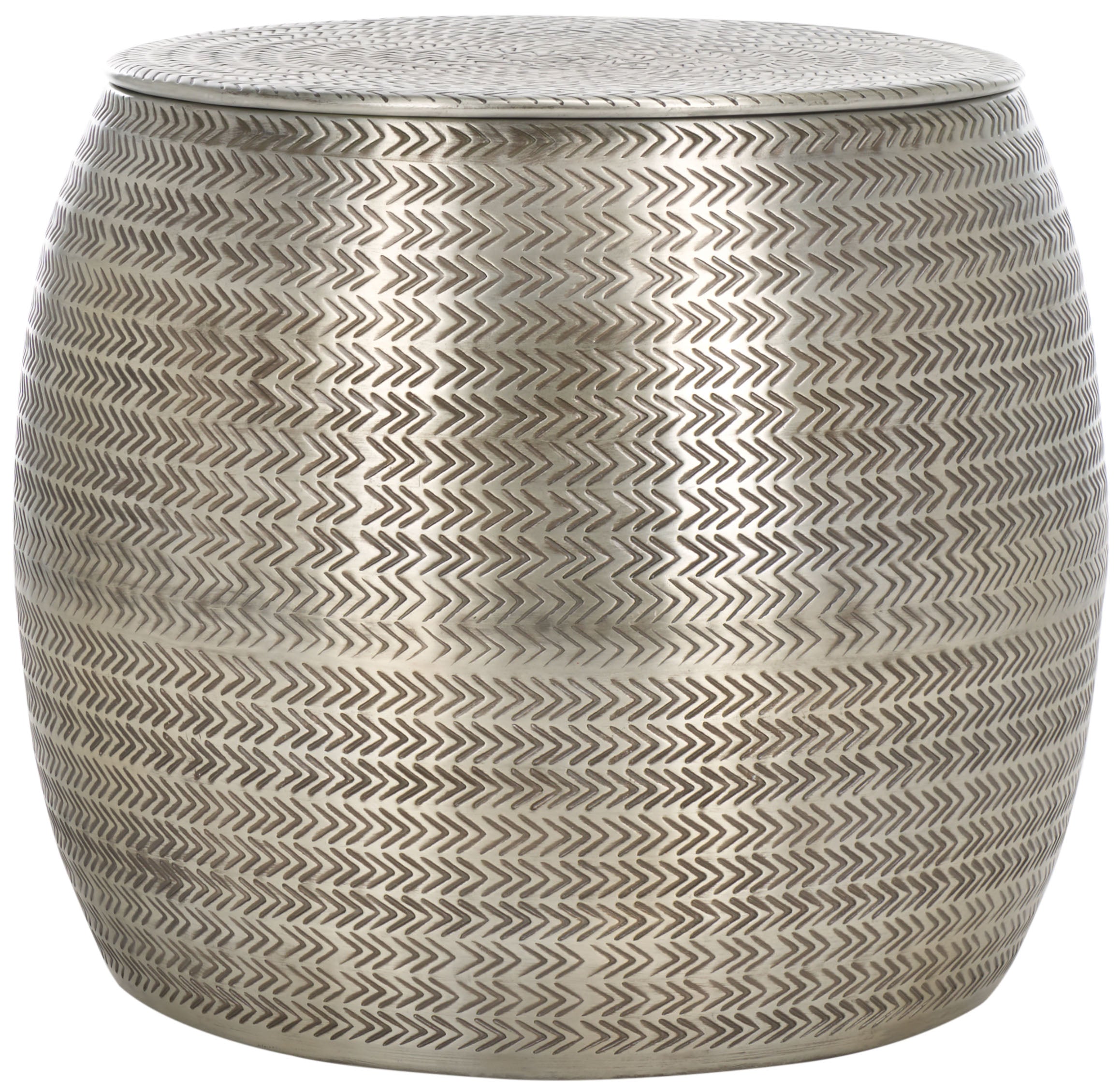 Safavieh Apoline Side Table With Storage, ACC5500 - Antique Silver