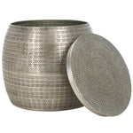 Safavieh Apoline Side Table With Storage, ACC5500 - Antique Silver