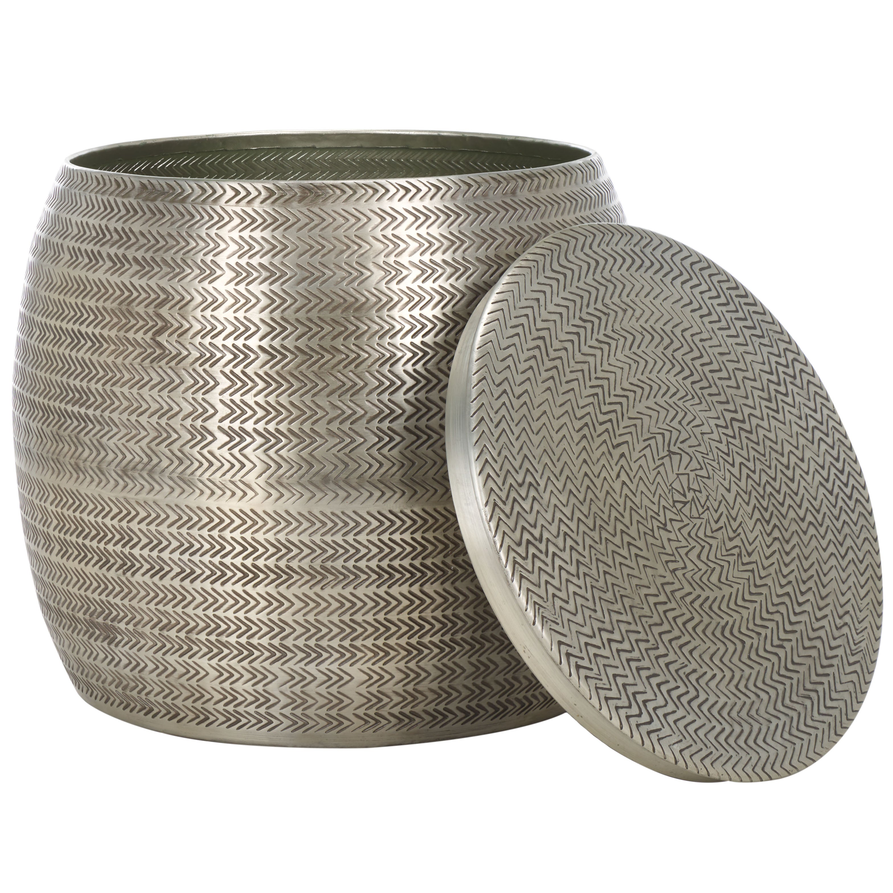 Safavieh Apoline Side Table With Storage, ACC5500 - Antique Silver