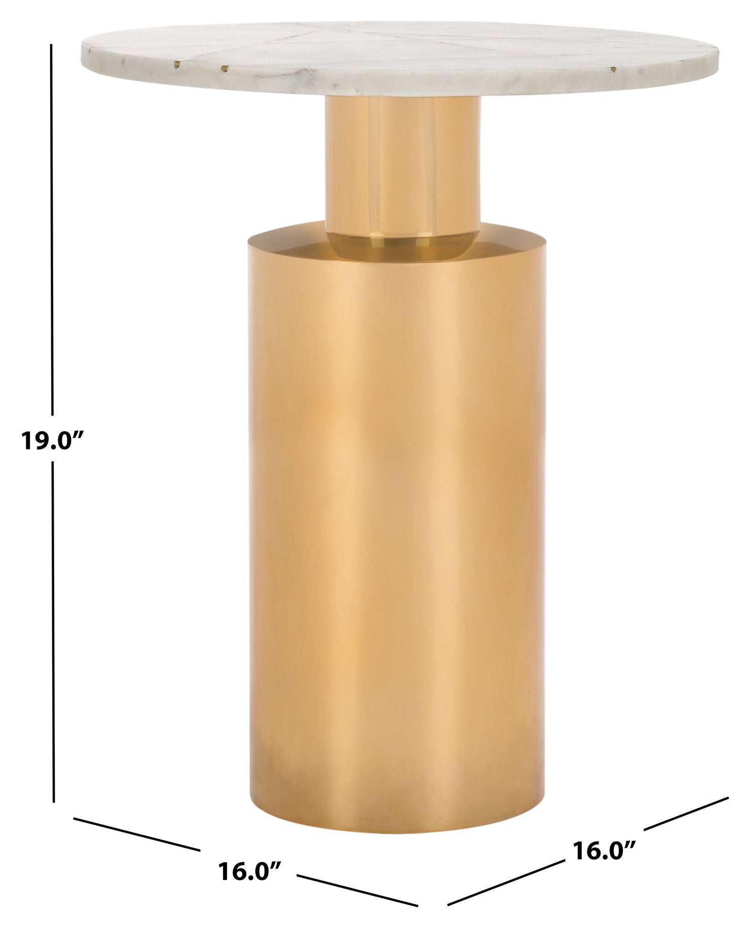 Safavieh Capucine Side Table, ACC5501 - Copper Marble  / Copper