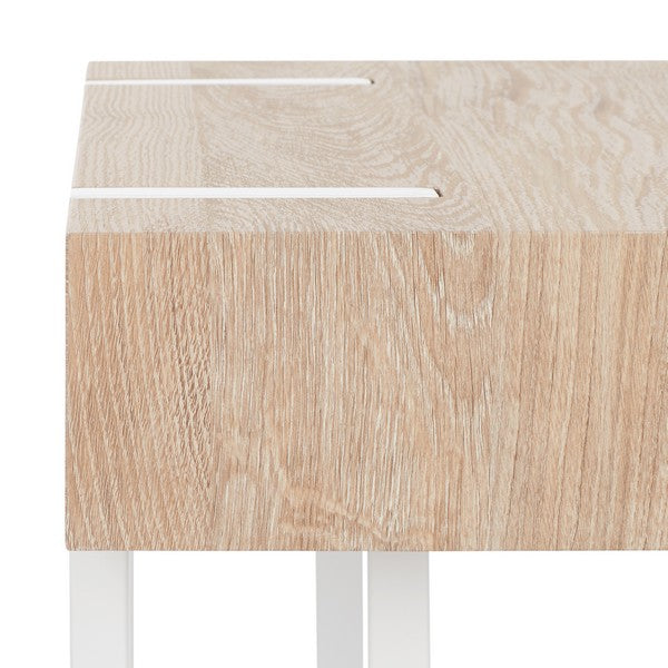 Safavieh Aberton End Table, ACC7002 - Natural / White