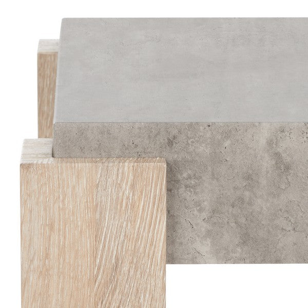 Safavieh Coromio End Table, ACC7005 - Light Grey / Natural