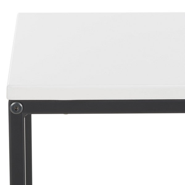 Safavieh Eugenia Side Table, ACC8007 - White / Brown / Black