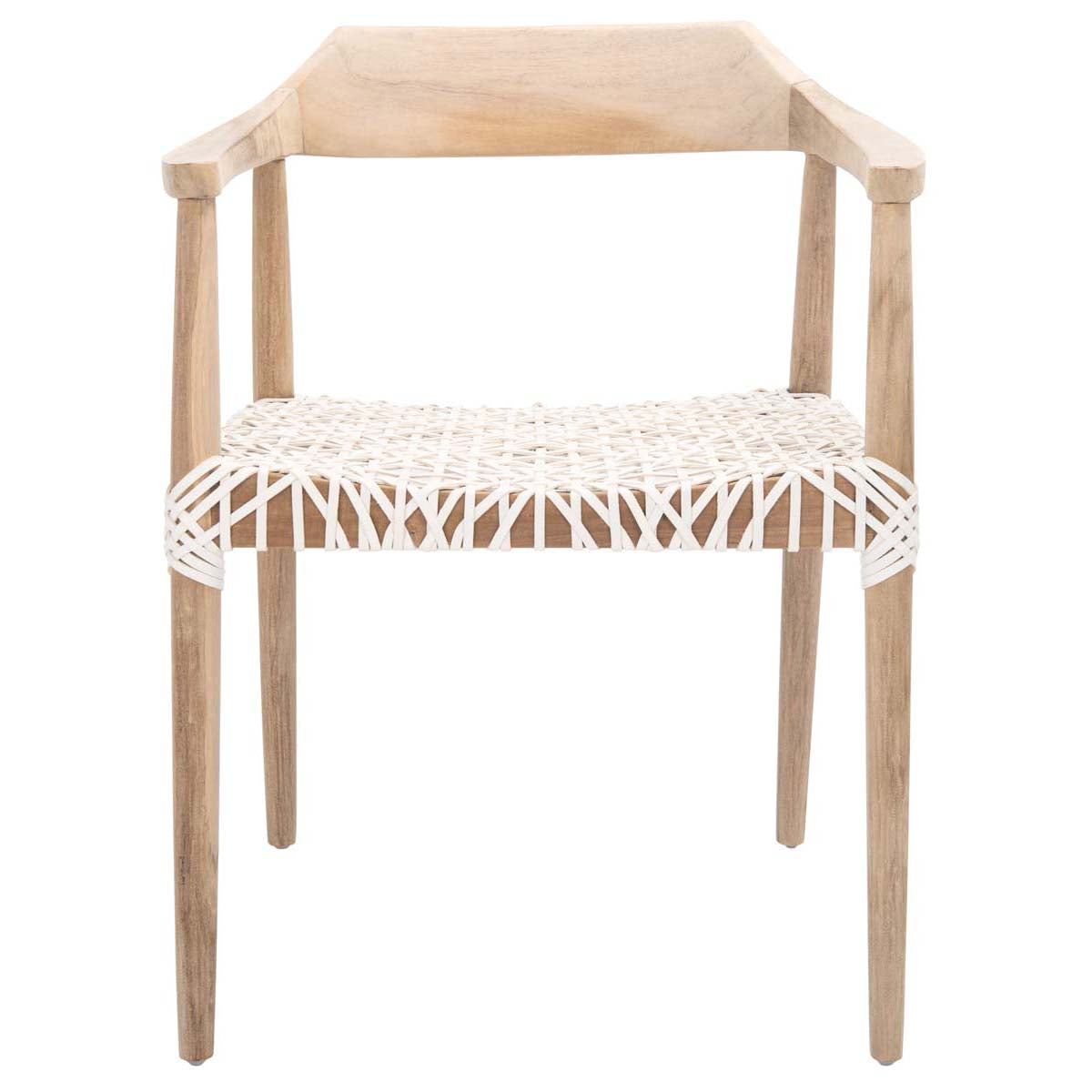 Safavieh Munro Leather Woven Accent Chair, ACH1005 - Natural / White