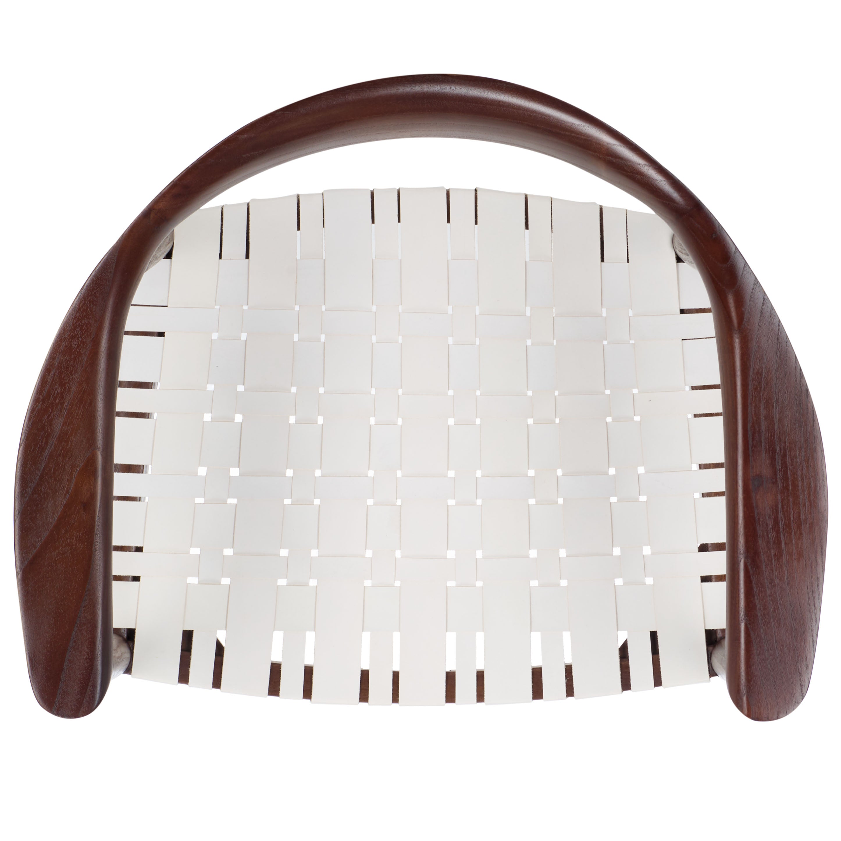 Safavieh Baden Leather Woven Arm Chair, ACH1203 - White / Brown