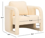 Safavieh Fifer Accent Chair , ACH1304 - Cream Faux Shearling
