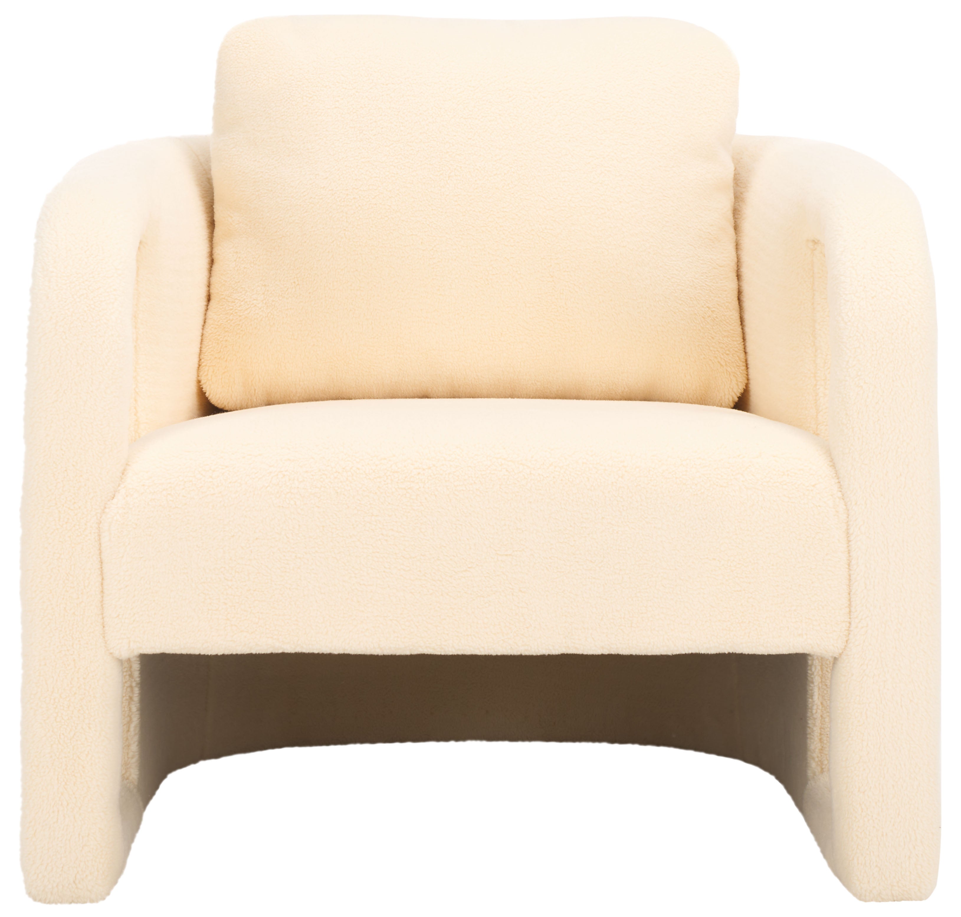 Safavieh Fifer Accent Chair , ACH1304 - Cream Faux Shearling