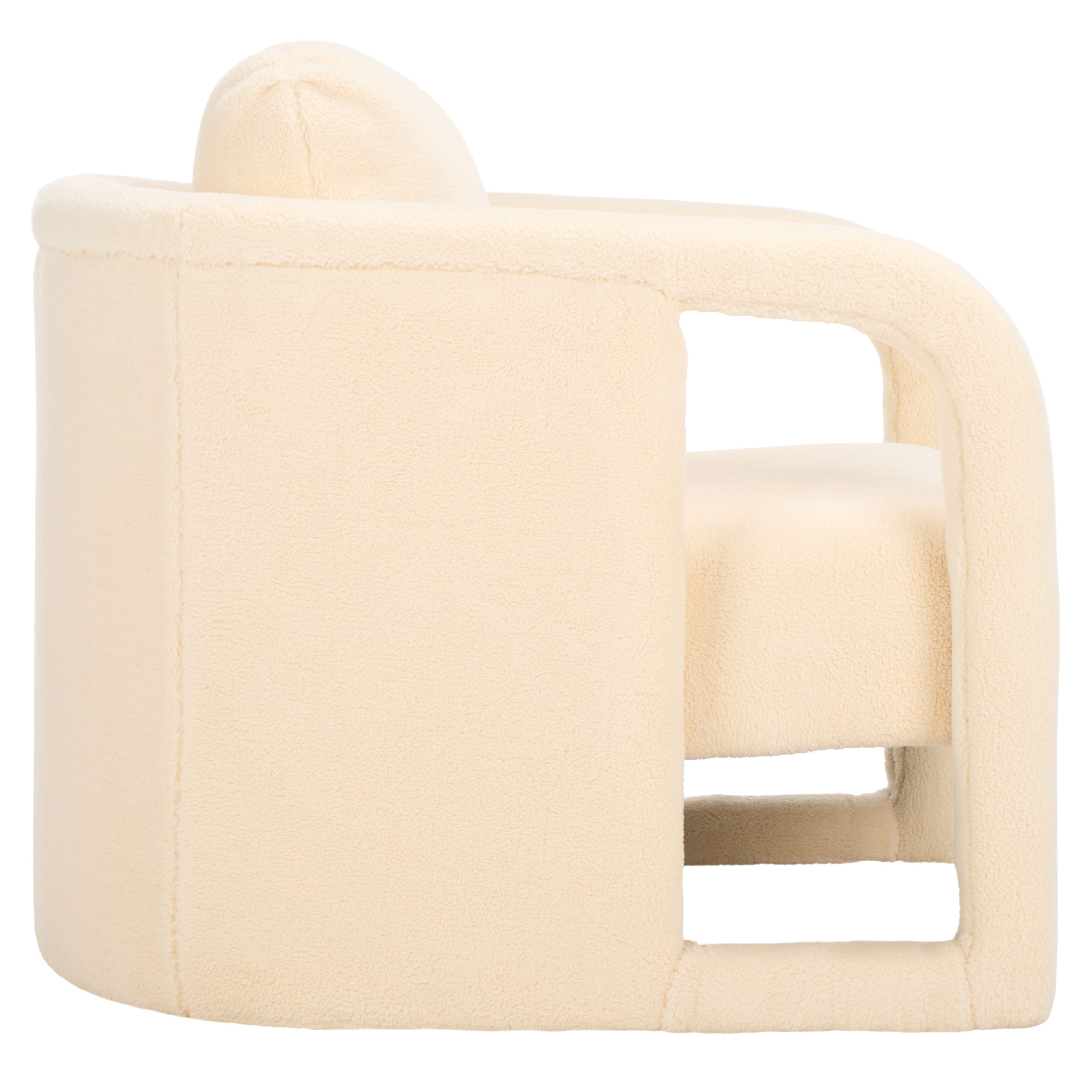 Safavieh Fifer Accent Chair , ACH1304 - Cream Faux Shearling