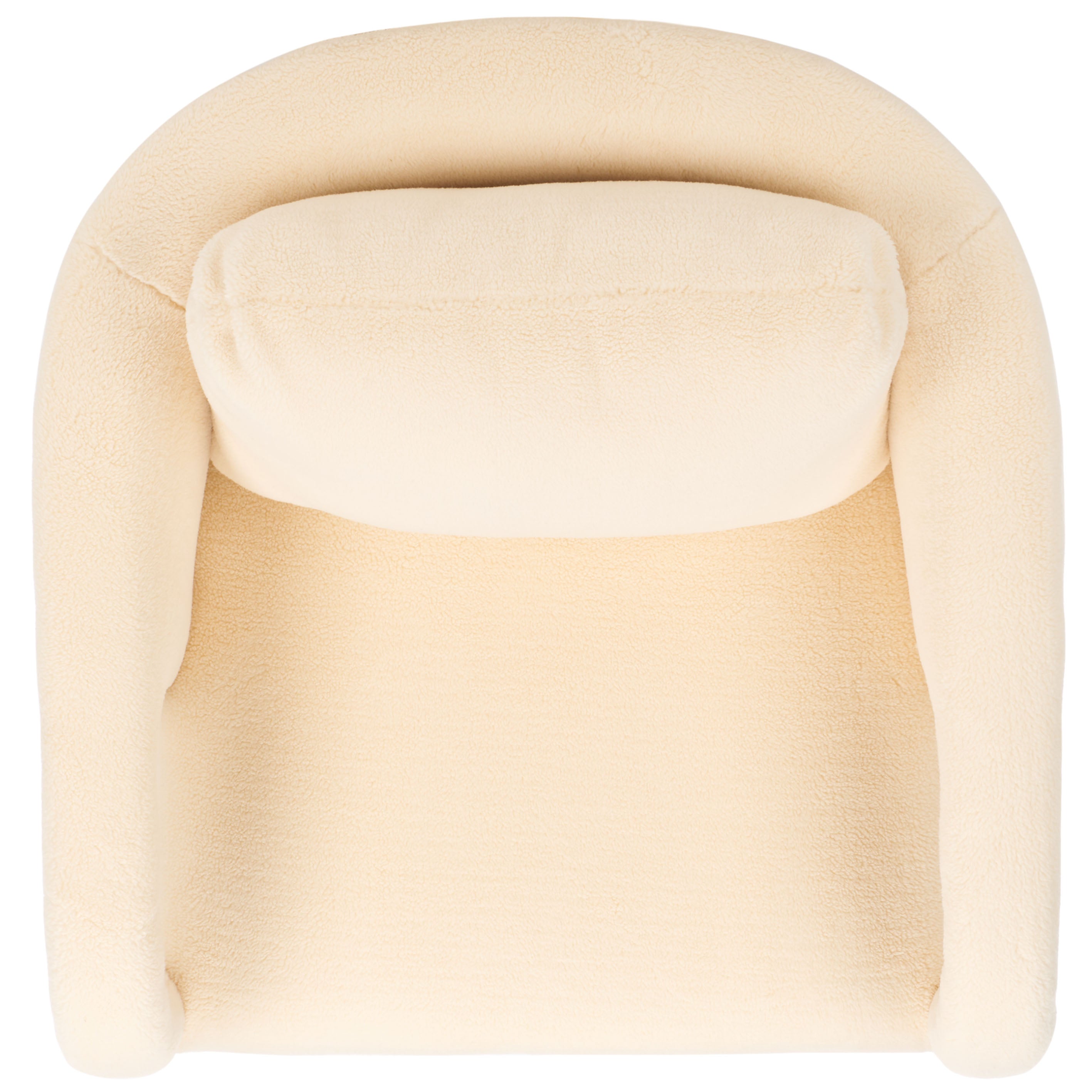Safavieh Fifer Accent Chair , ACH1304 - Cream Faux Shearling