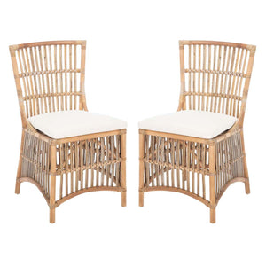 Safavieh Erika Rattan Accent Chair With Cushion (Set of 2), ACH6511