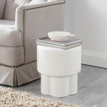 Safavieh Cordiz, 14.25 Inch, Ceramic Garden Stool, ACS4593 - Matte White