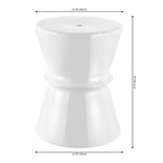 Safavieh Savello, 17.72 Inch, Ceramic Garden Stool, ACS4601 - White