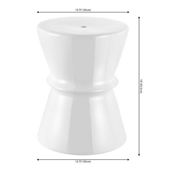 Safavieh Savello, 17.72 Inch, Ceramic Garden Stool, ACS4601 - White