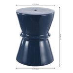 Safavieh Savello, 17.72 Inch, Ceramic Garden Stool, ACS4601 - Navy